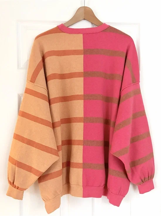 Free People Uptown Stripe Pullover Sweater Size XS - Picture 5 of 6